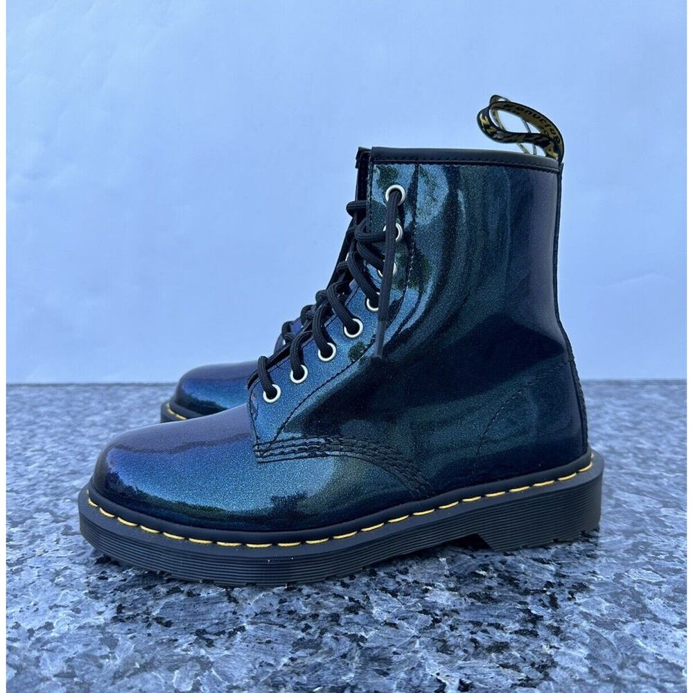Dr. Martens Teal Glitter Boots, Women’s Size 8